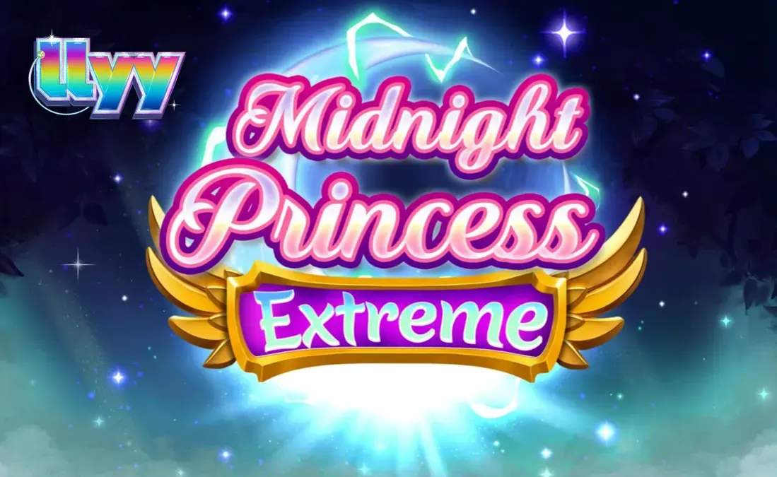 Midnight Princess Extreme slot game interface featuring anime warrior princesses and cosmic neon visuals