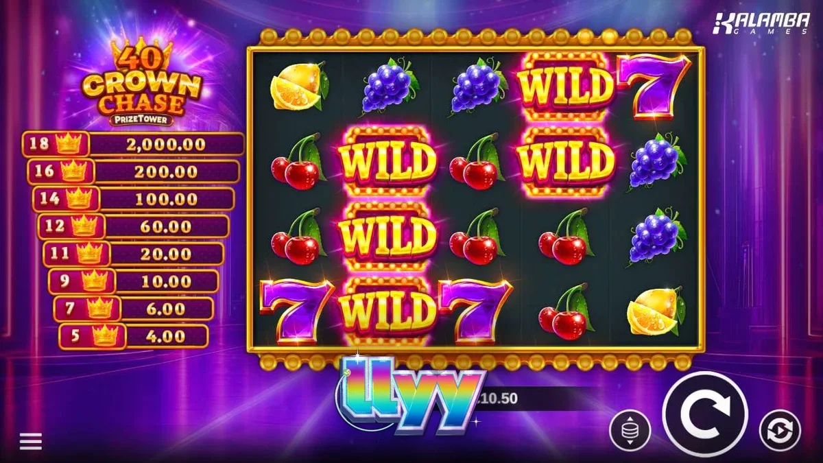 40 Crown Chase PrizeTower گیم کا ایک منظر